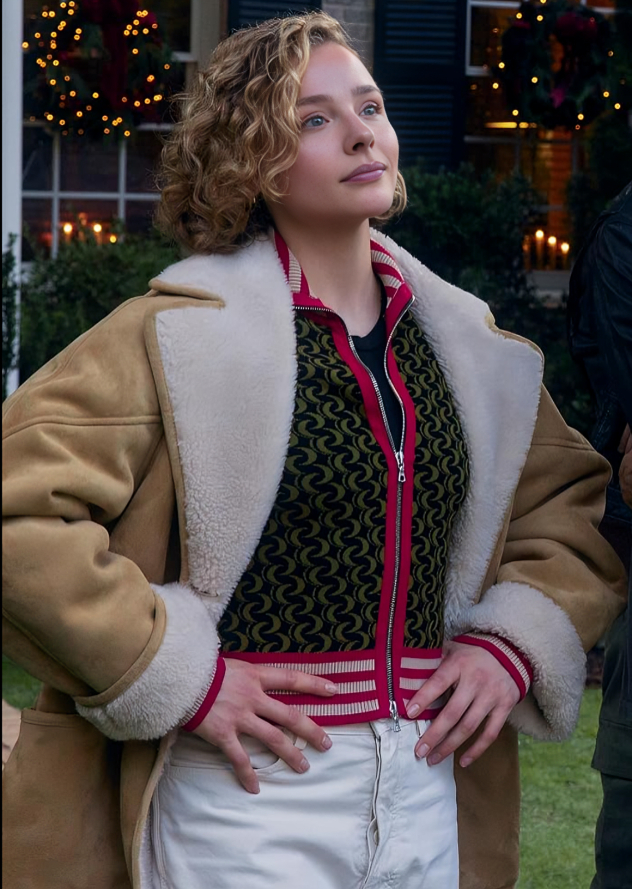 Oh What Fun Chloe Grace Moretz Shearling Coat - Image 1
